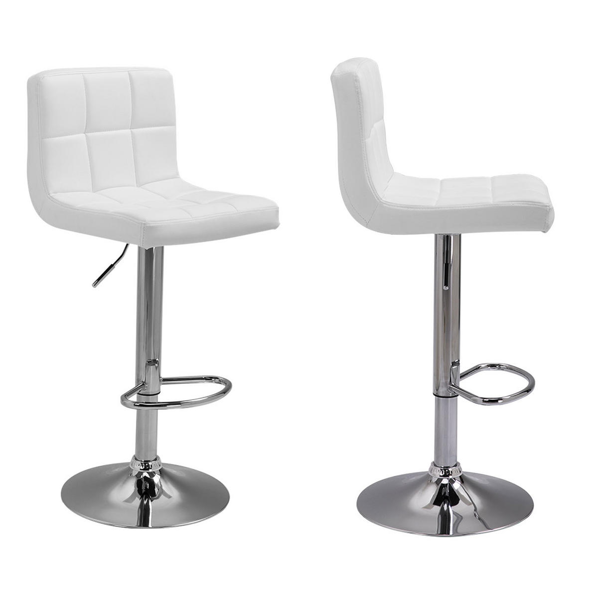 BARHOCKER Mike Weiß 2er-Set - Weiß, Kunststoff (39/106/46.5cm) - Happy Garden