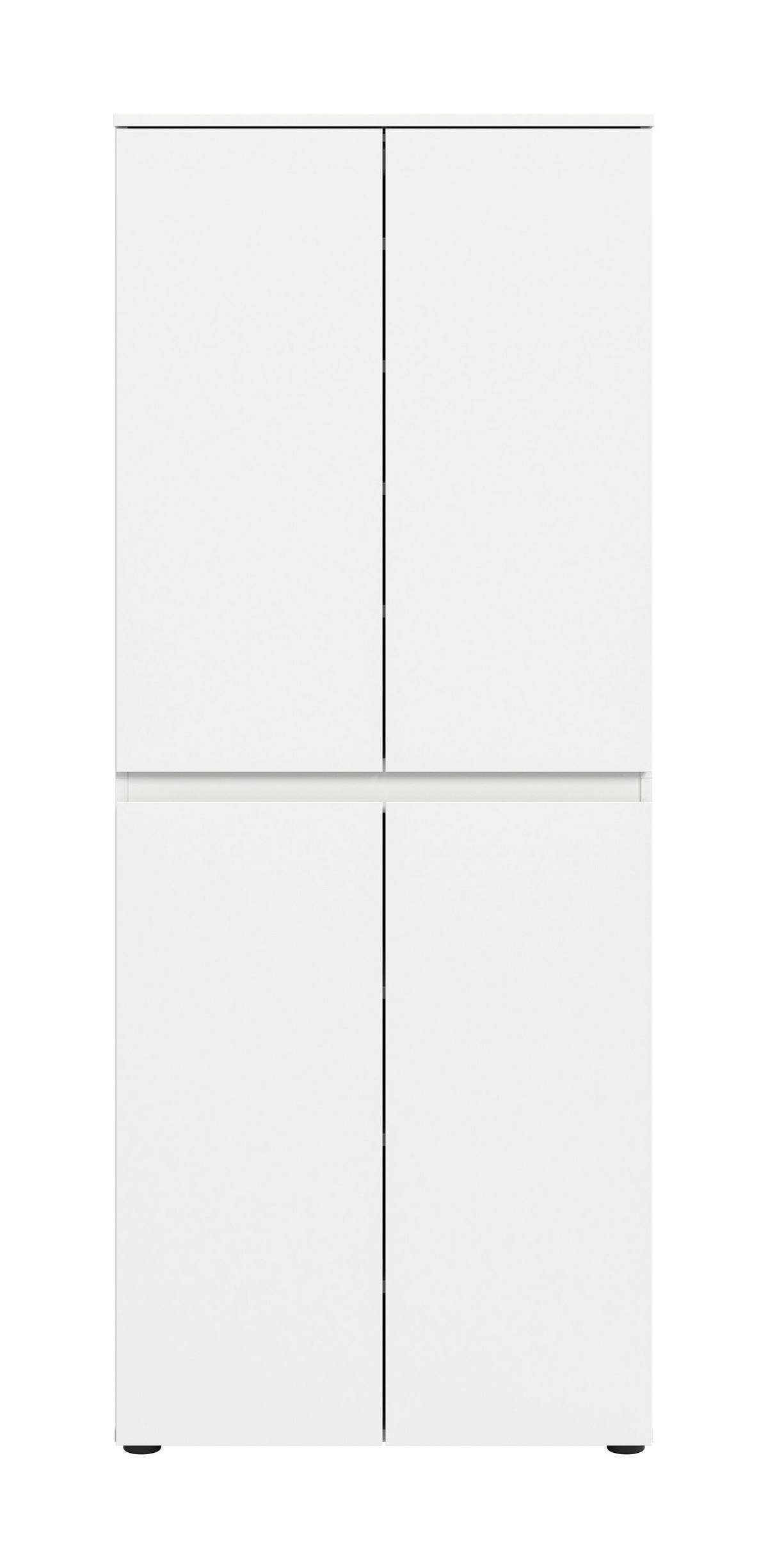 UNIVERSALSCHRANK SCARPA (B/H/T: ca. 70/175/37 cm) in weiß/weiß - Weiß, Holzwerkstoff (70/175/37cm)