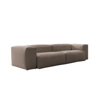 SOFA CELESTE Taupe Cord - Taupe/Schwarz, Kunststoff/Textil (302/72/114cm) - KAWOLA