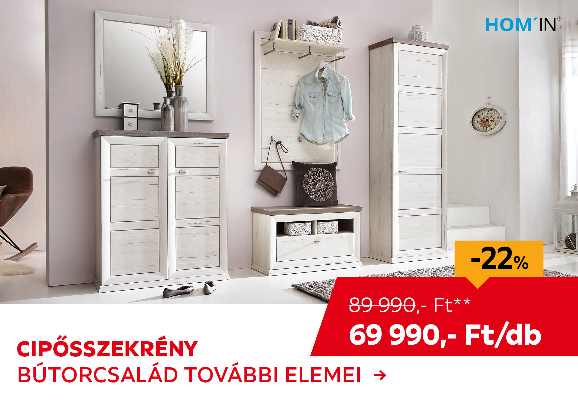 CIPŐSSZEKRÉNY Kiemelt termék 89990 Ft.- helyett 69990 Ft.-