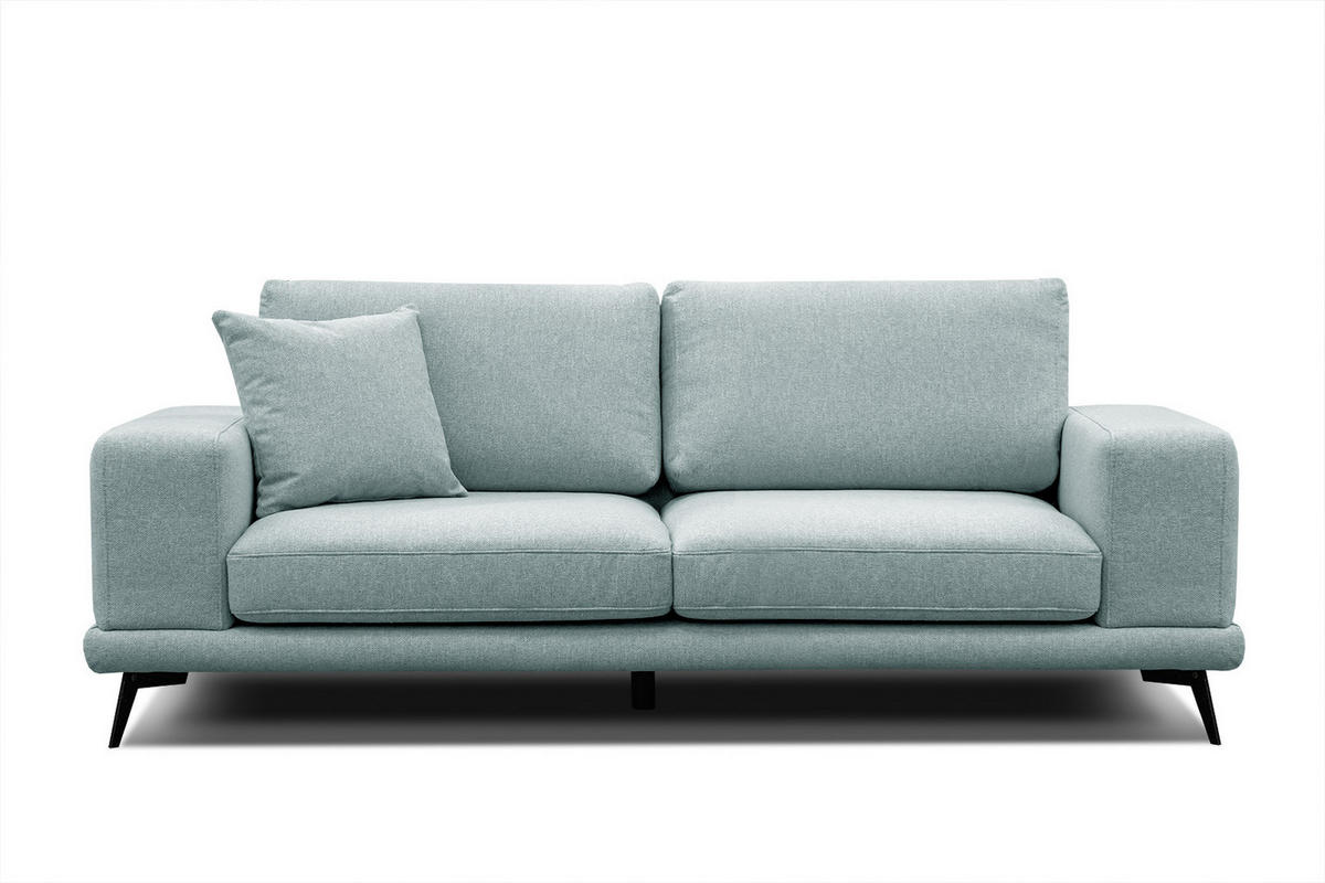 SOFA MEDIOLANE 3-Sitzer, mint - Mintgrün, Holzwerkstoff/Textil (233/87/96cm) - Courtois Laville