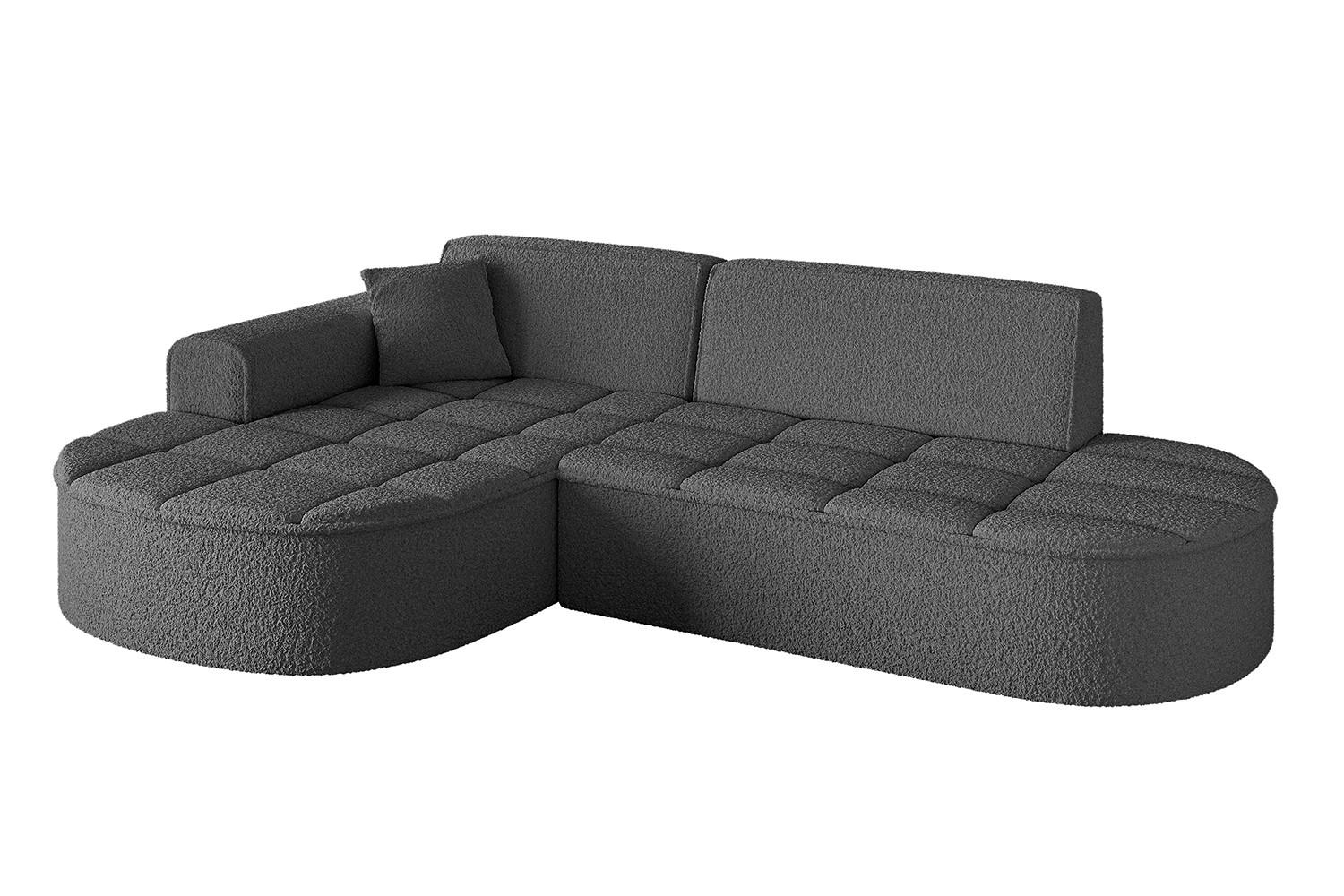 ECKSOFA Ottomane Links TARO-L1 - 243x171x79,5 cm Grau - Grau, Holzwerkstoff/Textil (243/171cm) - ALTDECOR