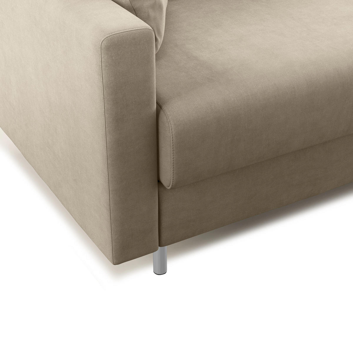 SCHLAFSOFA Megan - Taupe, Textil (168/97/96cm) - Divani.store