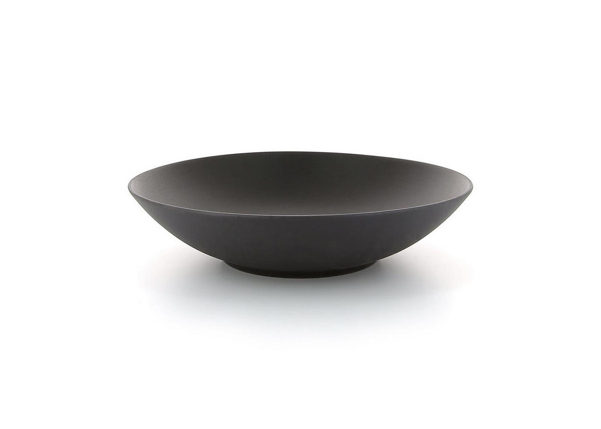 SUPPENSCHÜSSEL / COUPTELLER EQUINOXE 24 cm Gusseisener optik - Schwarz, Keramik (24cm) - Revol Porcelaine France