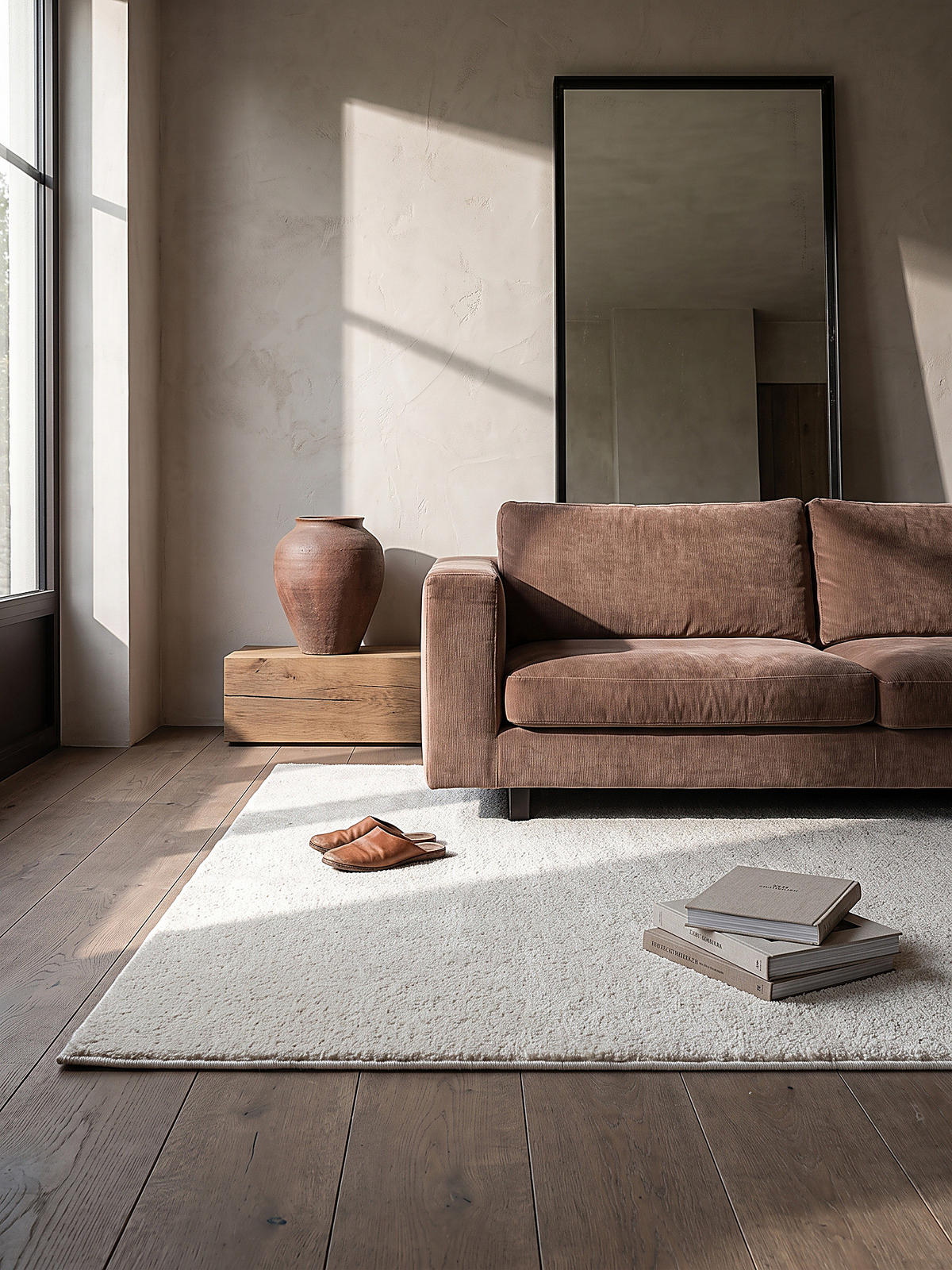 HOCHFLORTEPPICH Uni BORMIDA Polypropylen Creme 160 x 230 cm - Beige, Textil (160/230cm) - KADIMA DESIGN