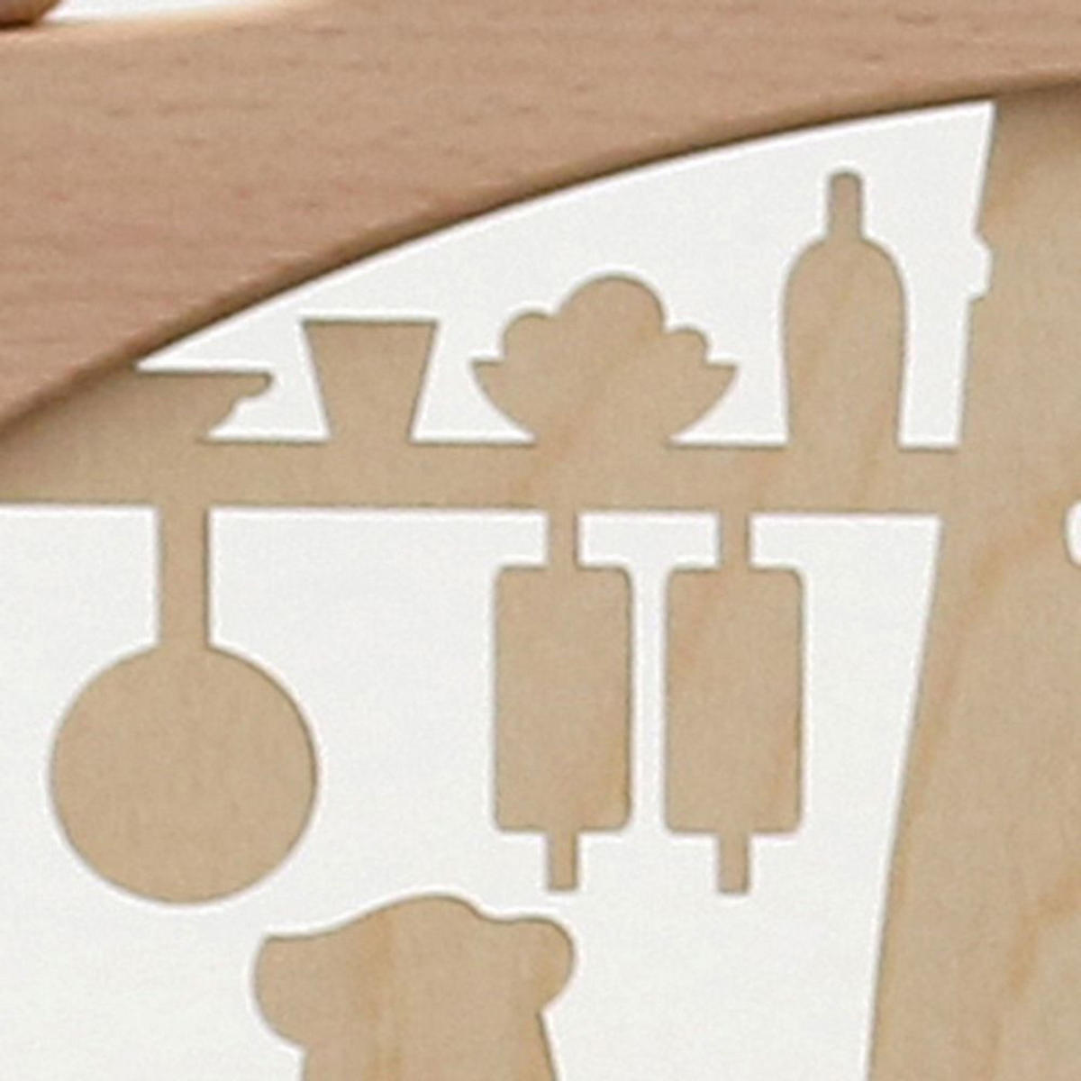 SCHWIBBOGEN Weihnachtsbäckerei 7-flammig - Multicolor, Holz (0.1/1/0.1cm) - Dekoteam24