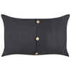 DEKOKISSEN 2er-Set Schwarz 30/50 cm Banori - Schwarz, Textil (50/30cm) - Beliani