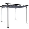 PERGOLA Grau - Grau, Metall (350/232/350cm) - MCW