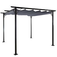 PERGOLA Grau - Grau, Metall (350/232/350cm) - MCW