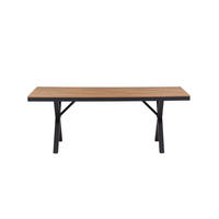 GARTENTISCH schwarz - Schwarz, Holzwerkstoff (200/100/74cm) - ebuy24