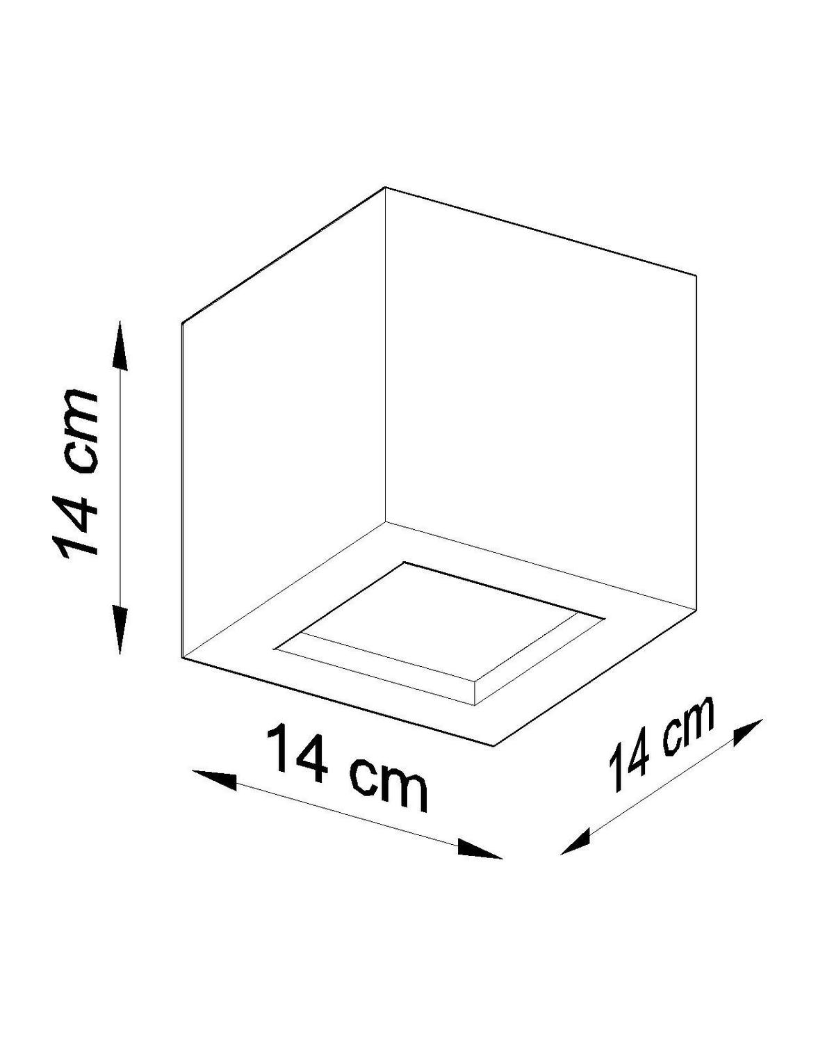 WANDLEUCHTE Keramik Schwarz Glas - Schwarz, Glas (14/14/14cm) - Sollux Lighting