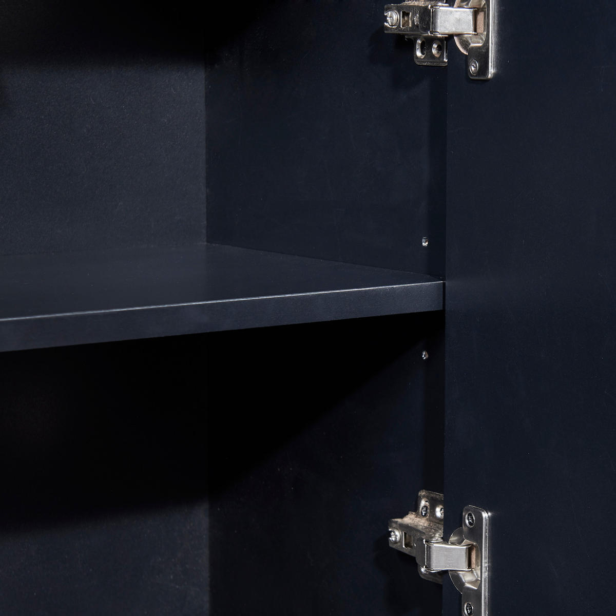 SIDEBOARD DE-38276 120/30/80 cm mit 4 Türen Schwarz - Schwarz, Holzwerkstoff (120/80/30cm) - ComfortXL