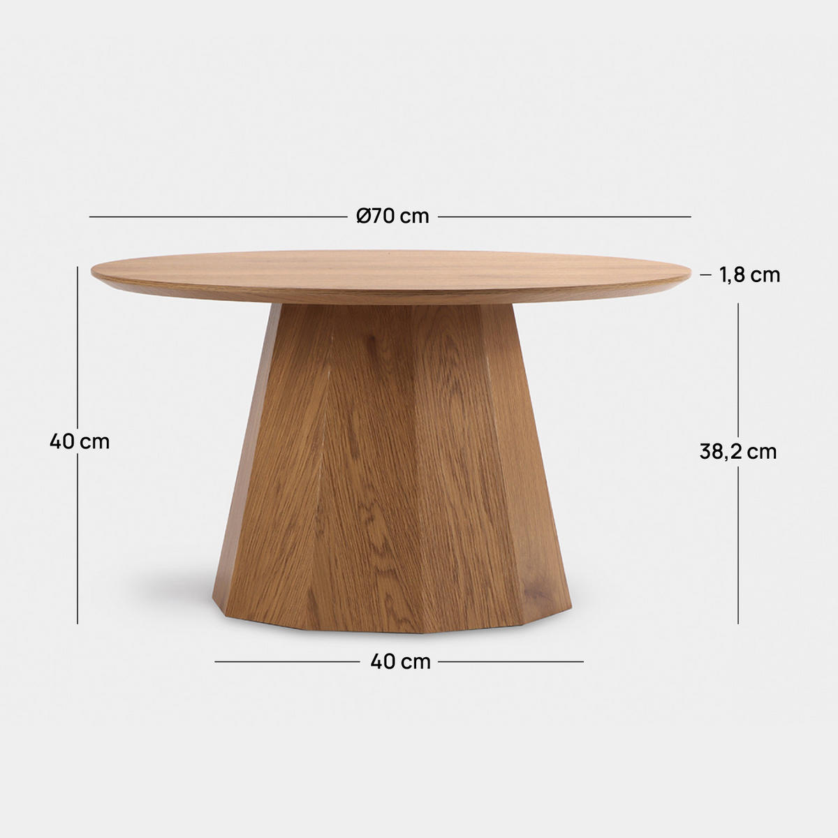 COUCHTISCH FESTER Olivier Natürlich 70 cm x 40 cm - Naturfarben, Holzwerkstoff (70/70/40cm) - Klast Home