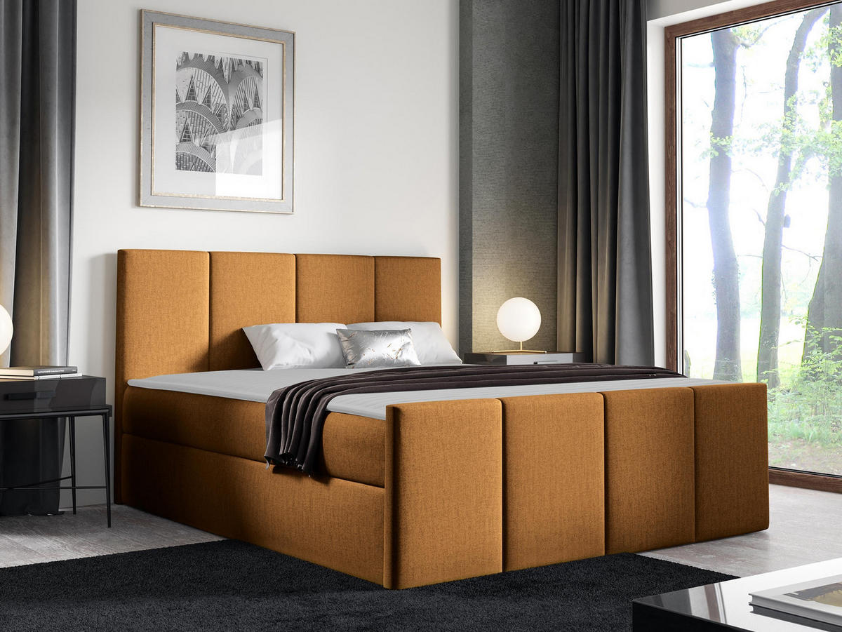 BOXBETT Lars - Bronzefarben, Holz (120/200cm) - MIRJAN24