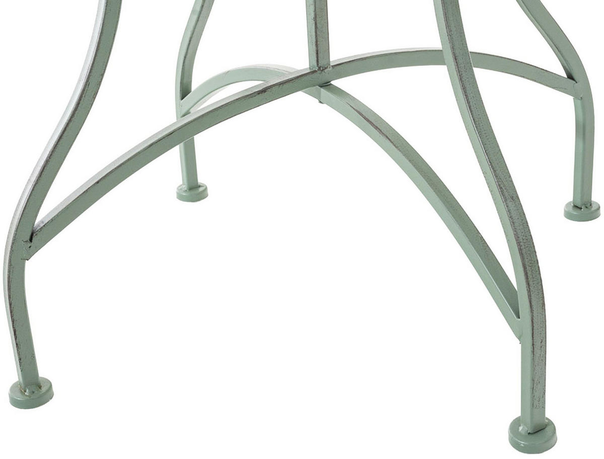 GARTENTISCH eckig 60/60/72 cm Metall Antik-Grün - Grün, Metall (60/60/72cm) - CLP