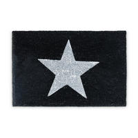 FUSSMATTE - Schwarz, Kunststoff/Textil (40/60cm) - Relaxdays
