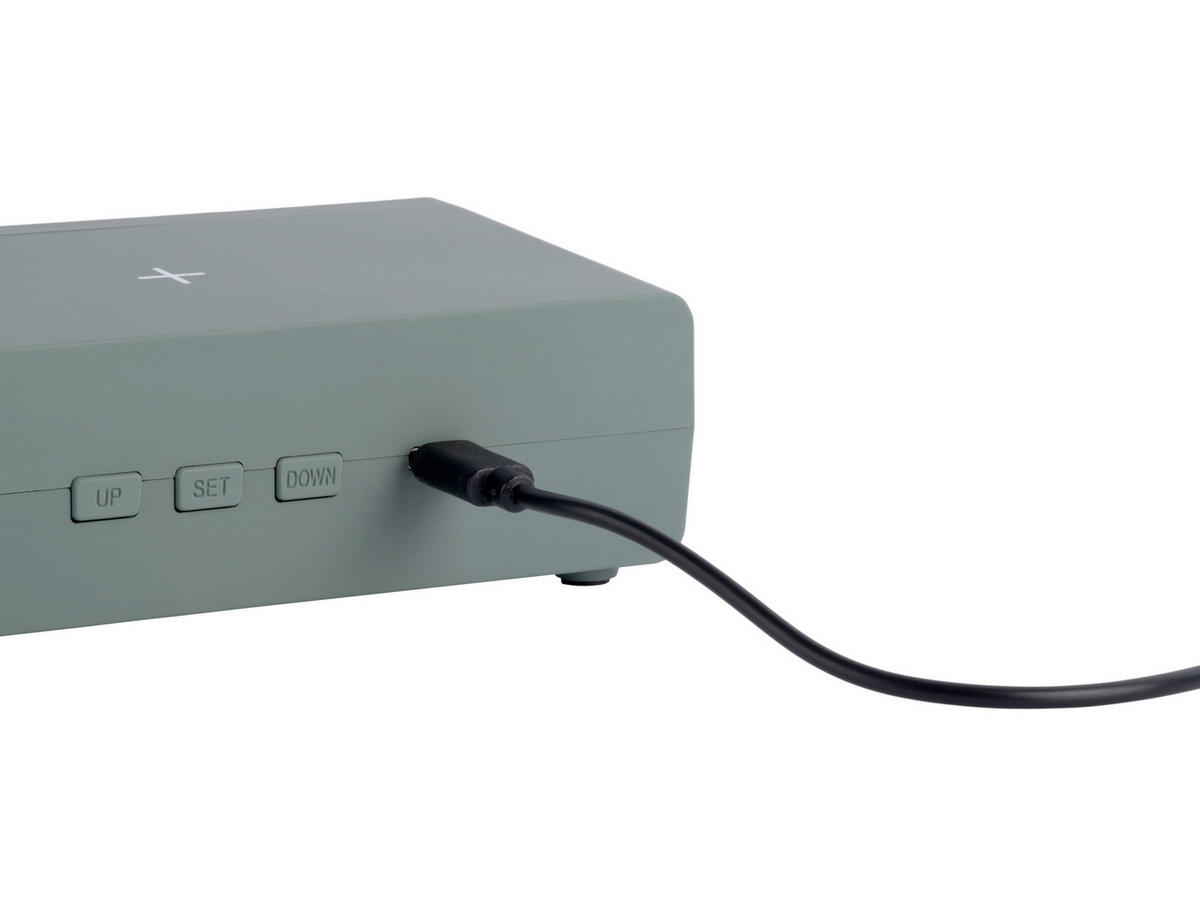 WECKER Berlin LCD with Charger - Grün - 8/4,5 cm - Grün, Kunststoff (8/4/8cm) - Karlsson
