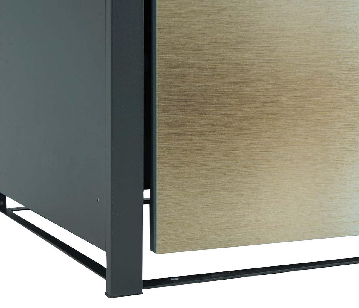 MÜLLTONNENBOX 1er 117x68x80cm Anthrazit Gold - Goldfarben, Metall (68/117/80cm) - PROREGAL