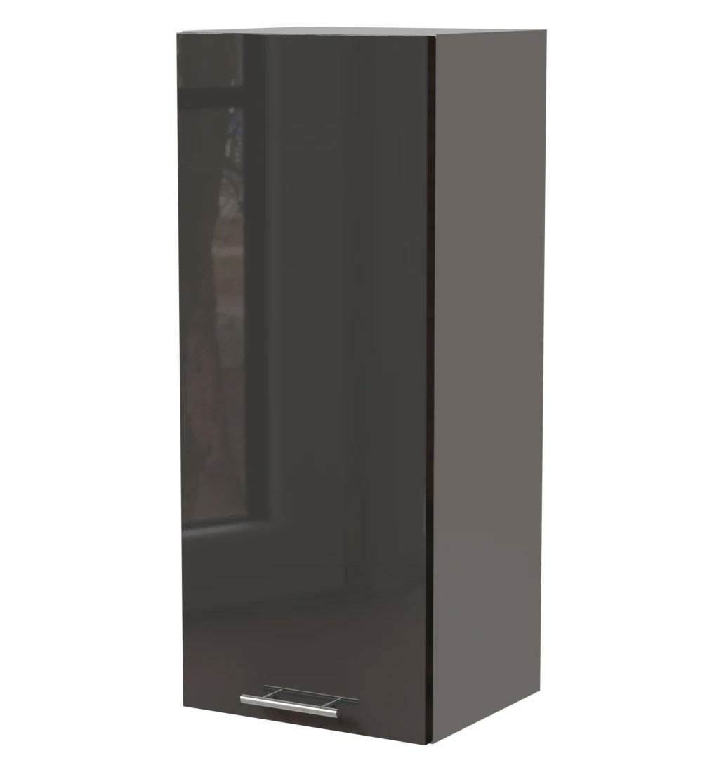 Feldmann-Wohnen Küchenhängeschrank Graphit, Grau 40x96x32.5 cm