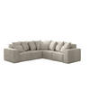 ECKSOFA Corner Ella Stoff Noel Velours Hellgrau - Hellgrau, Holz/Textil (246/246cm) - Kaiser Möbel