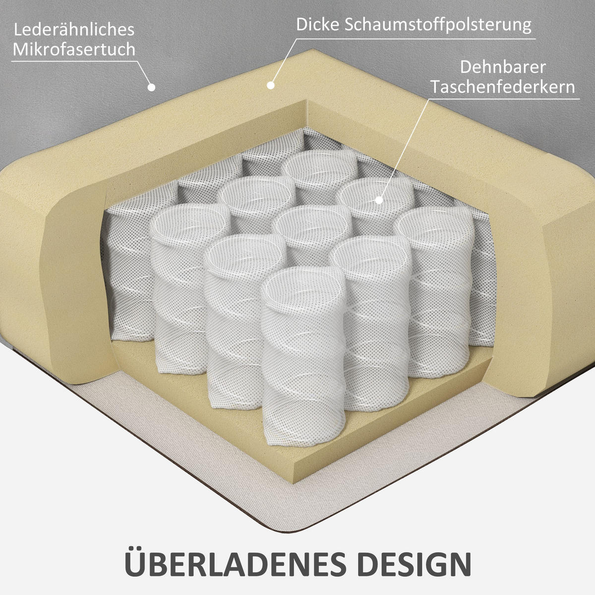 SESSEL mit Aufstehhilfe, Dunkelgrau - Dunkelgrau, Textil (96/106/94cm) - HOMCOM