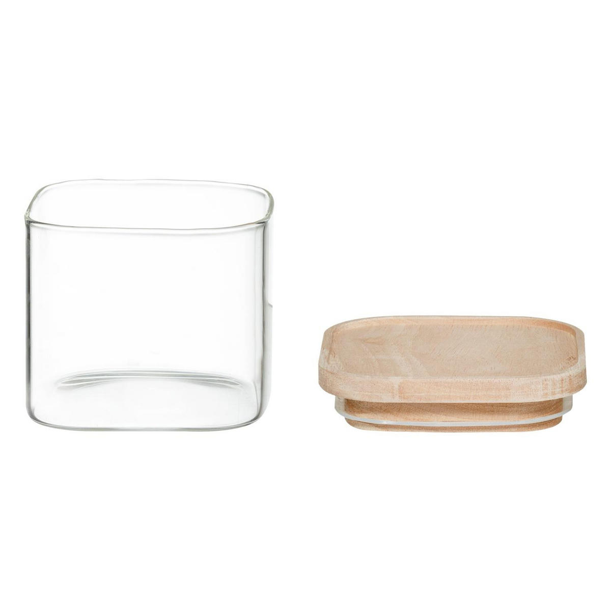 AUFBEWAHRUNGSBEHÄLTER für Lebensmittel 23/11,5/27 cm - Transparent, Holz (11.5/27/23cm) - 5five Simply Smart