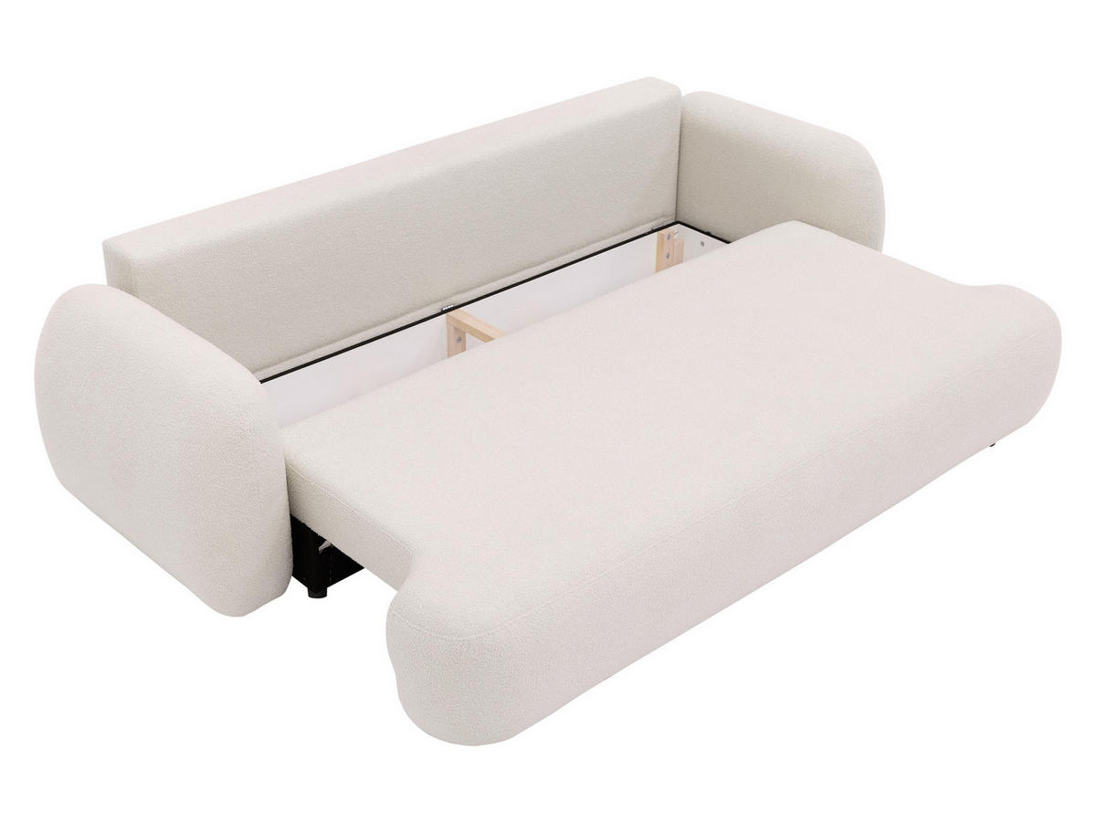 SCHLAFSOFA Mayo - Hellgrau/Schwarz, Holzwerkstoff/Kunststoff (256/85/115cm) - MIRJAN24