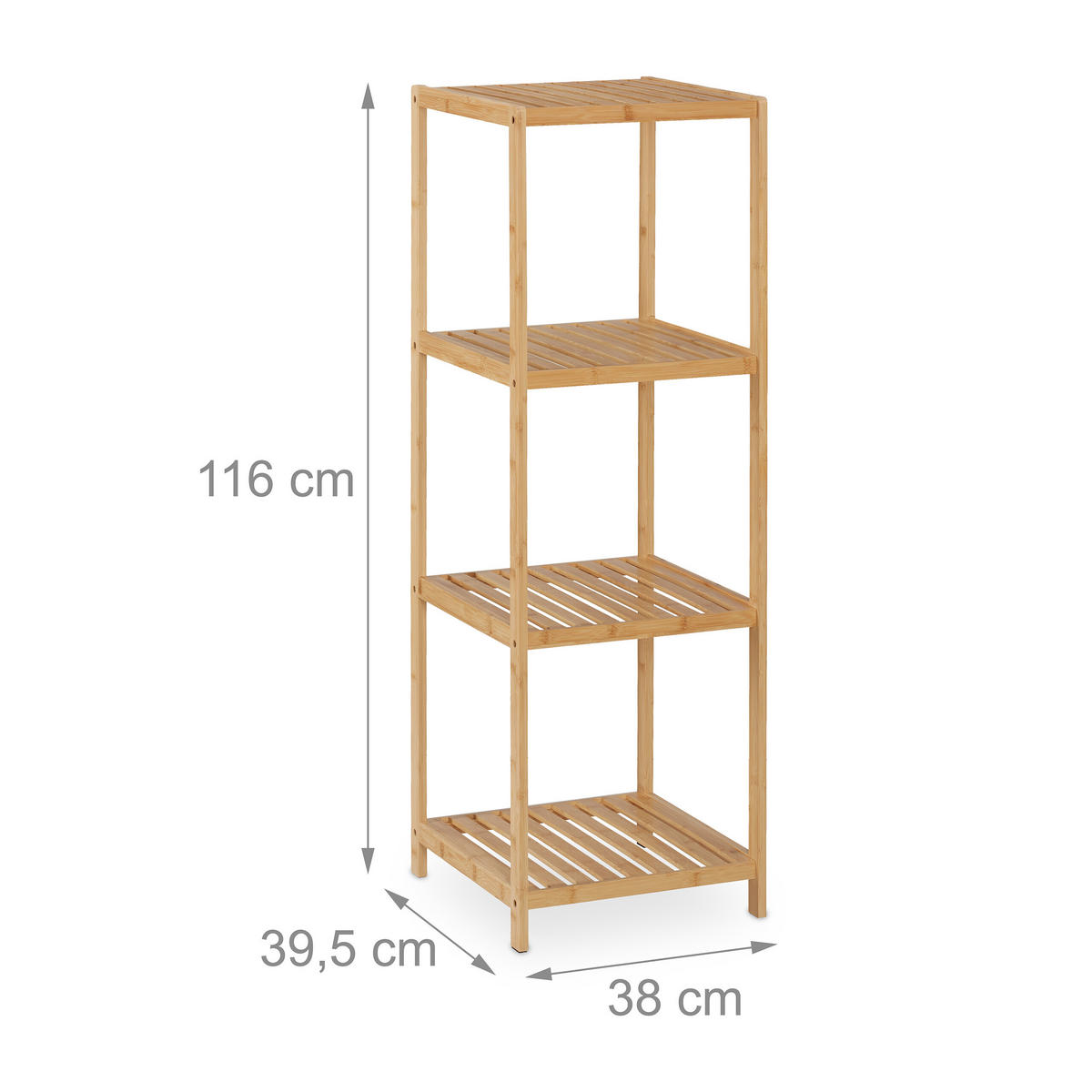 BADREGAL - Hellbraun, Holz (38/116.5/39.5cm) - Relaxdays