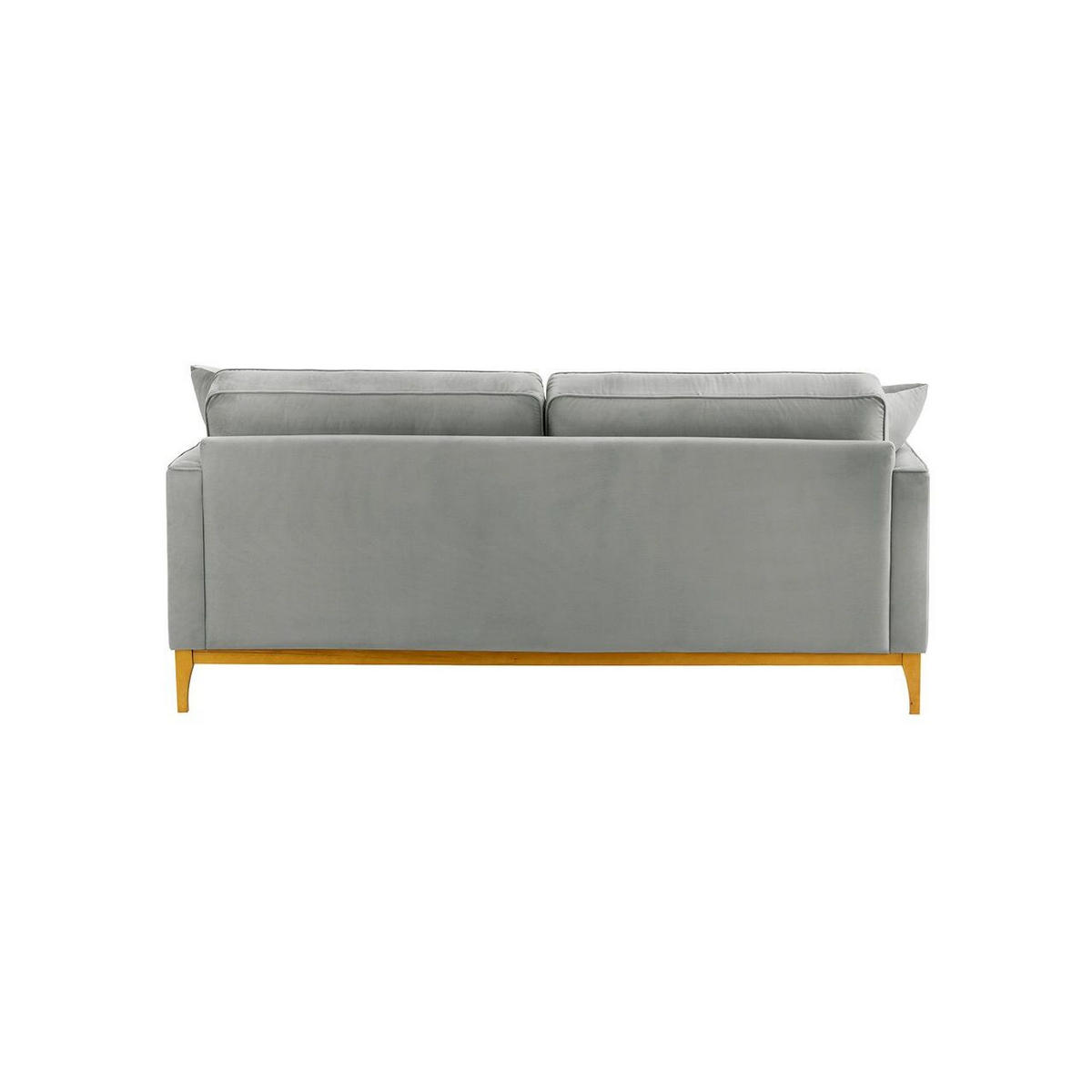 DREISITZER-SOFA Linara-Velluto 15 - Hellgrau, Holz/Textil (201/91/95cm)