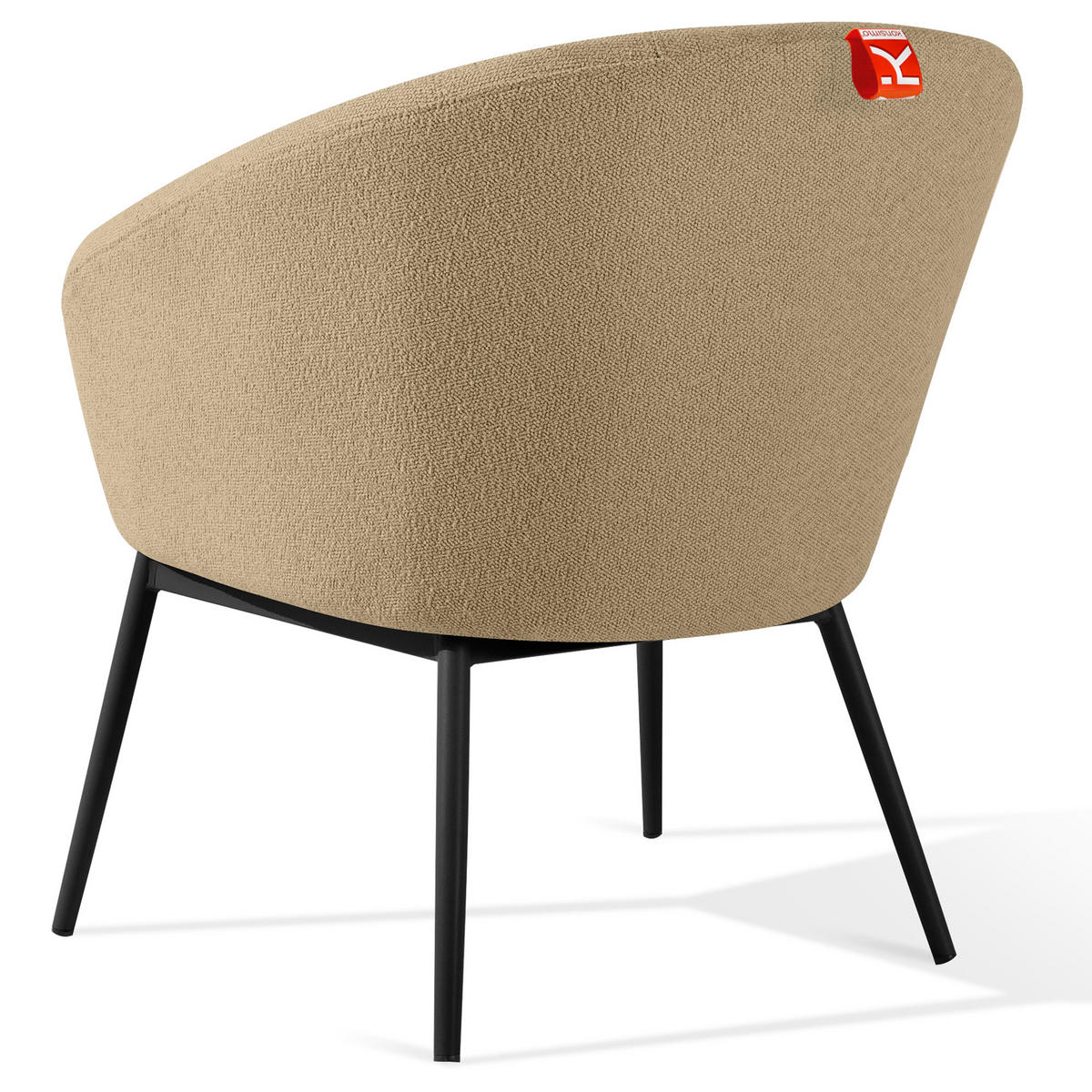 GARTENMÖBELSET SOLIS Gartenlounge-Set, warm beige/schwarz - Beige, Textil/Metall - KONSIMO®