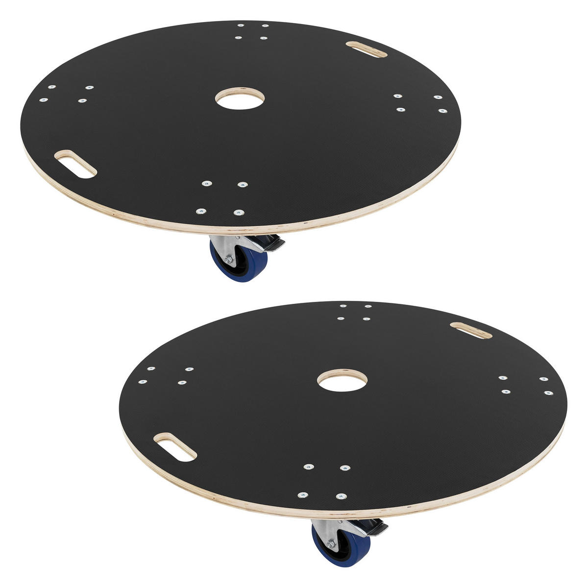 TRANSPORTROLLER 2er Set rund Ø87x14,5 cm Tragkraft 800kg - Grau, Holzwerkstoff (87/87/14.5cm) - ECD-Germany