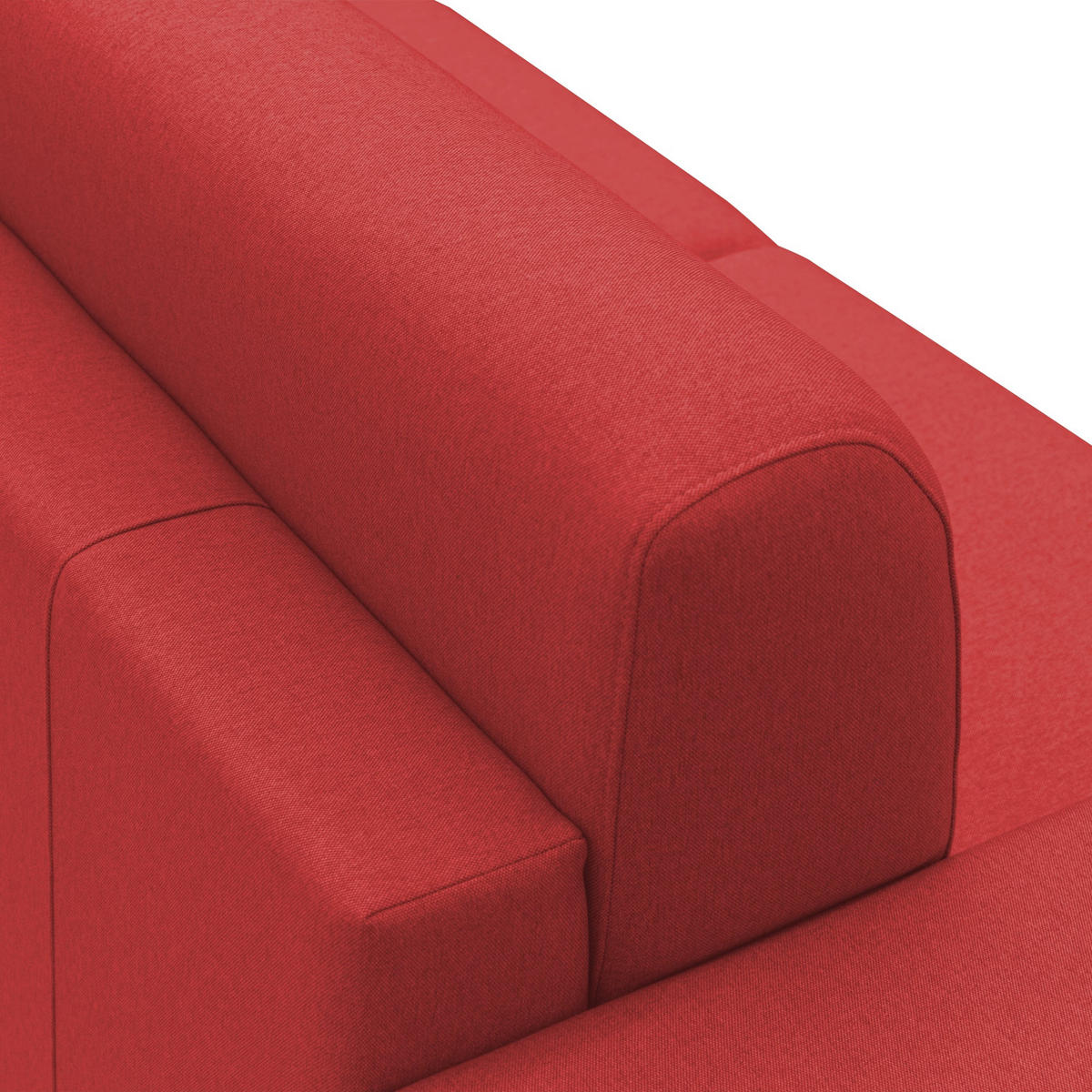 ECKSOFA RECHTS Chris - Rot, Textil (288/96cm) - Divani.store