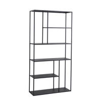 STANDREGAL Vehmaa - Schwarz, Metall (90/188/30cm) - [en.casa]