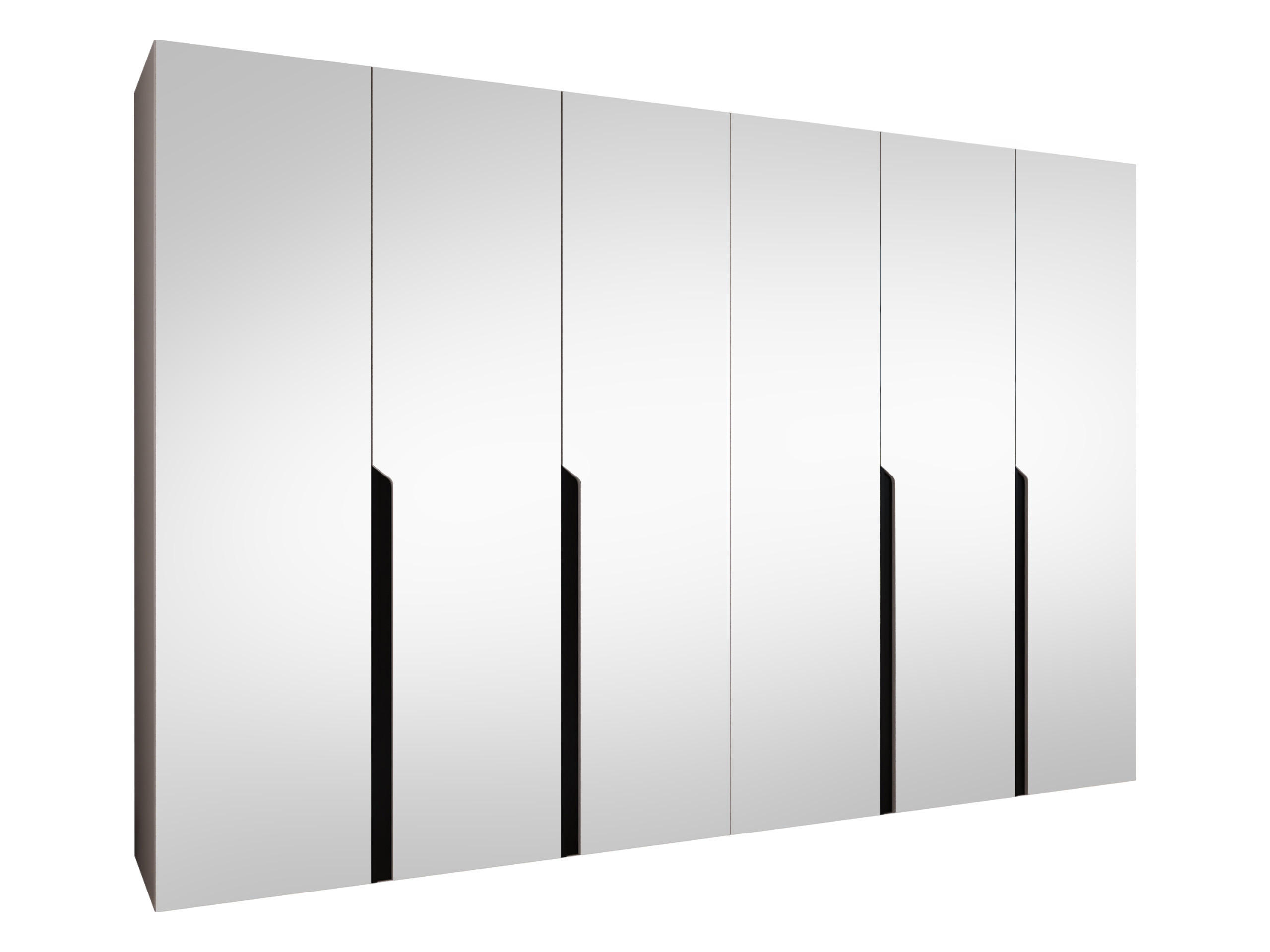 Mirjan24 Drehtürenschrank Kaschmir, Schwarz 300x202x52 cm