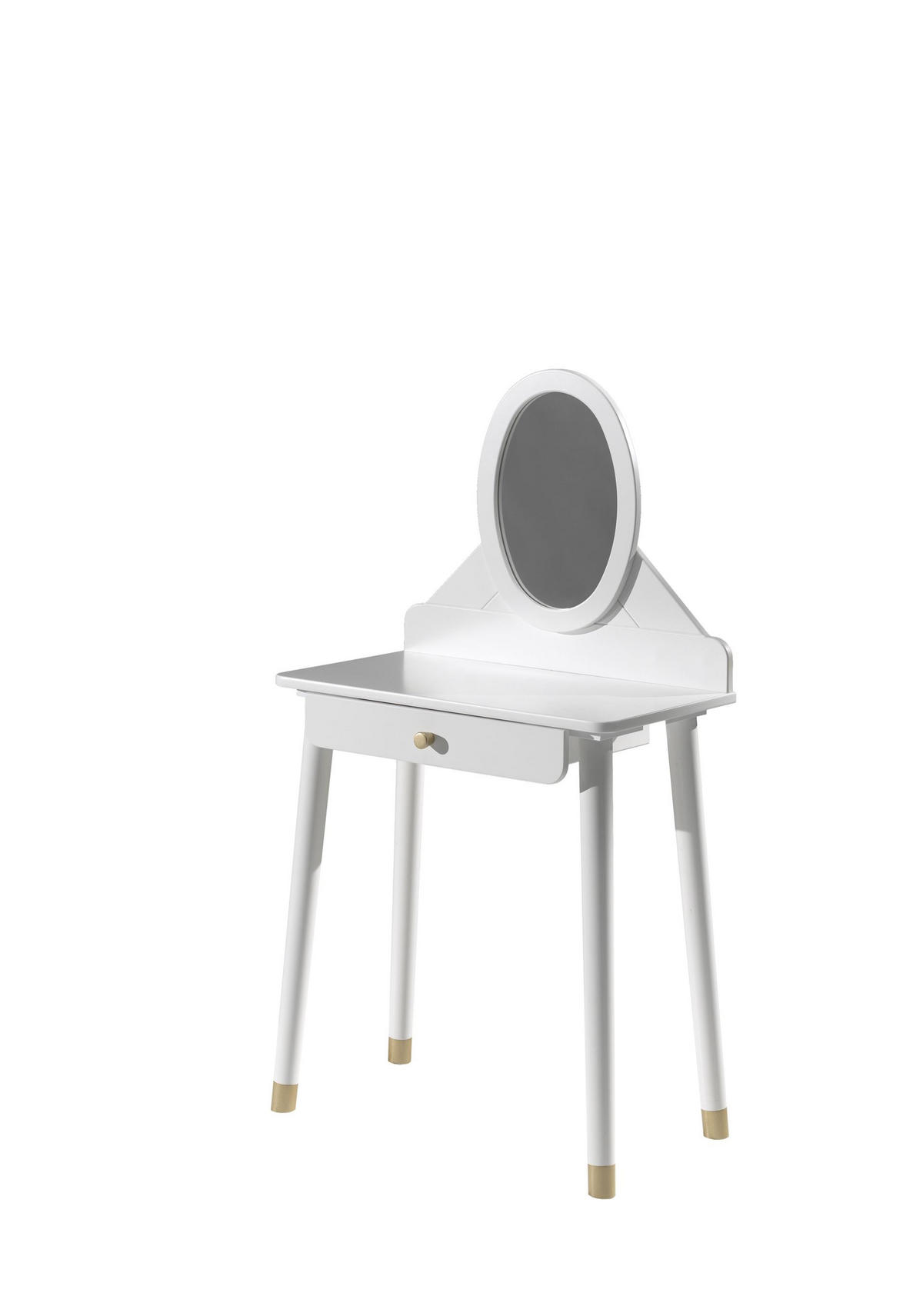 KINDERZIMMER komplett Set 3-tlg. Kamillah 1 Bett Kommode Schminktisch - Weiß, Holzwerkstoff (200/1/100cm) - 58aufmkessel