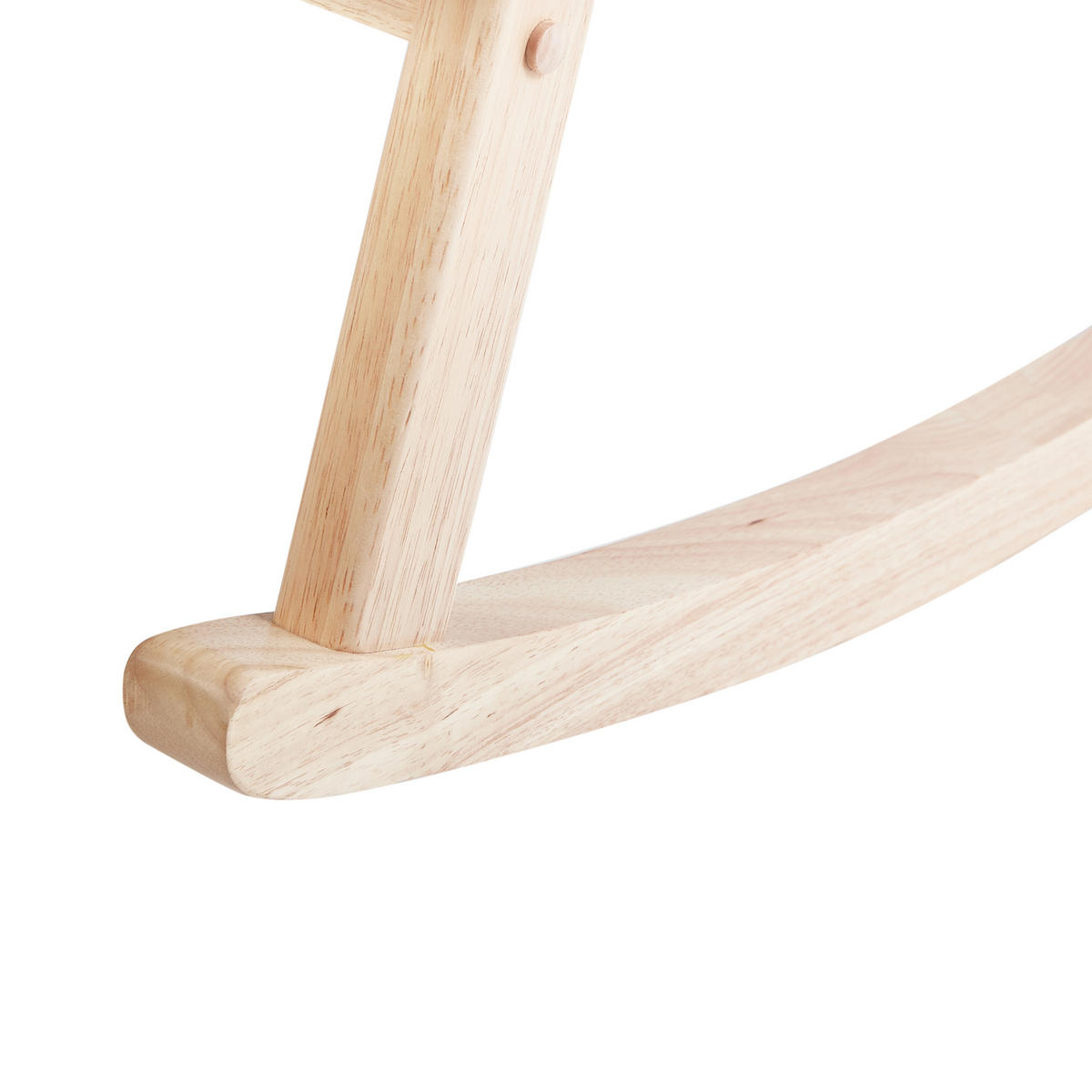 SCHAUKELSESSEL Cremeweiß Leknes - Weiß/Braun, Textil (63/78/96cm) - Beliani