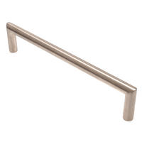 MÖBELGRIFF BA 160mm, Küchengriff Edelstahl massiv gebürstet - Grau, Metall (1/3.5/17cm)