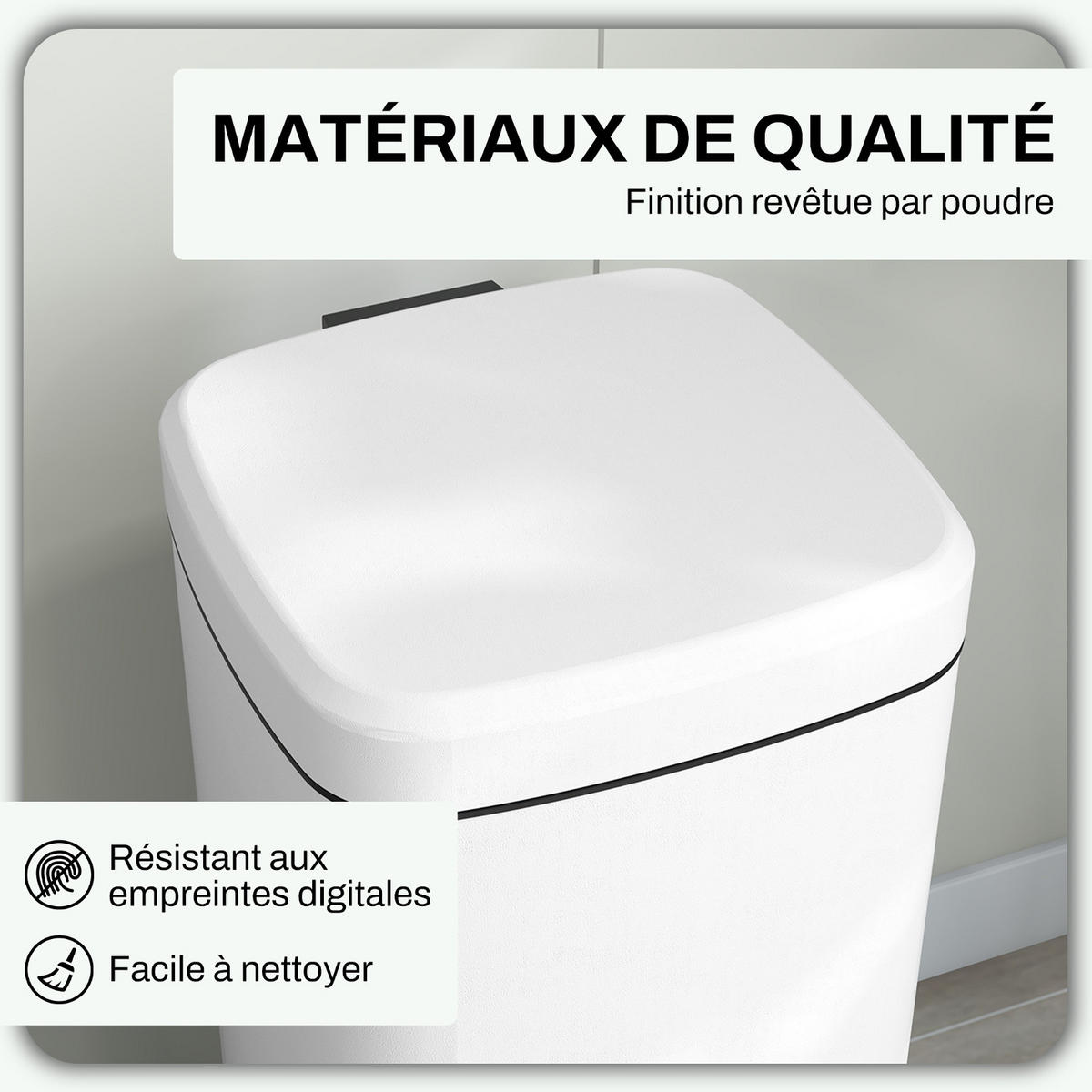 MÜLLEIMER KÜCHE 30L Treteimer weiß 35/28/63,5 cm Metall Softclose - Weiß, Metall (28/63.5/35cm) - Rolipo