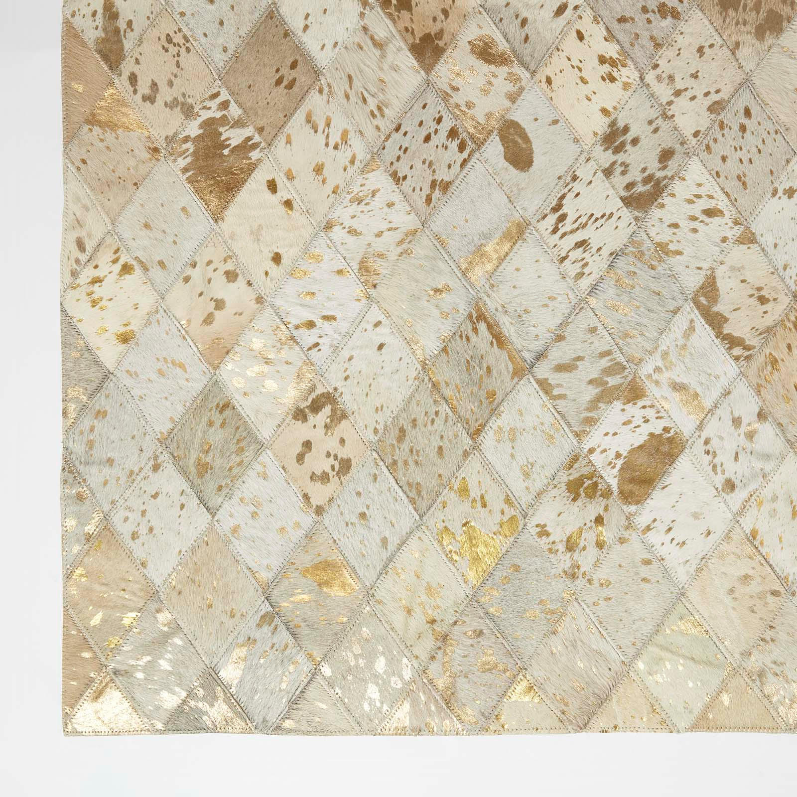 Thumbnail - Homescapes Patchwork-Teppich, Mehrfarbig, Leder, Patchwork, Rechteckig, 90x150 cm, Teppiche & Böden, Teppiche, Fellteppi...