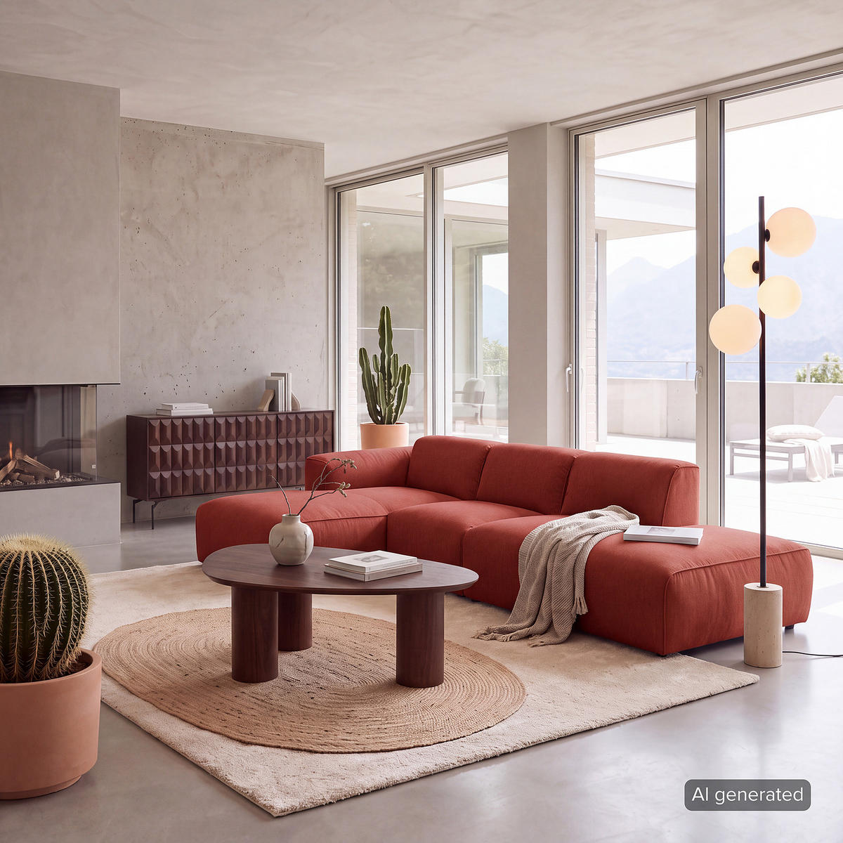 ECKSOFA mit Chaiselongue - Rot/Schwarz, Kunststoff/Textil (290/173cm) - home24