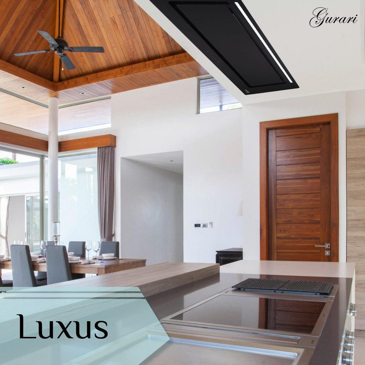 DUNSTABZUGSHAUBE GCH E 217 BL 90 Prime N 90 cm Schwarz - Schwarz, Metall (90/24.5/29.5cm) - Gurari