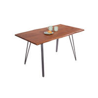 ESSTISCH CELIA - Silberfarben/Braun, Holz/Metall (85/160/77cm) - SAM