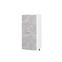 HOCHSCHRANK R-Line Beton 60 cm mit großer Tür - Schieferfarben/Weiß, Holzwerkstoff (60/143/57.2cm) - Vicco