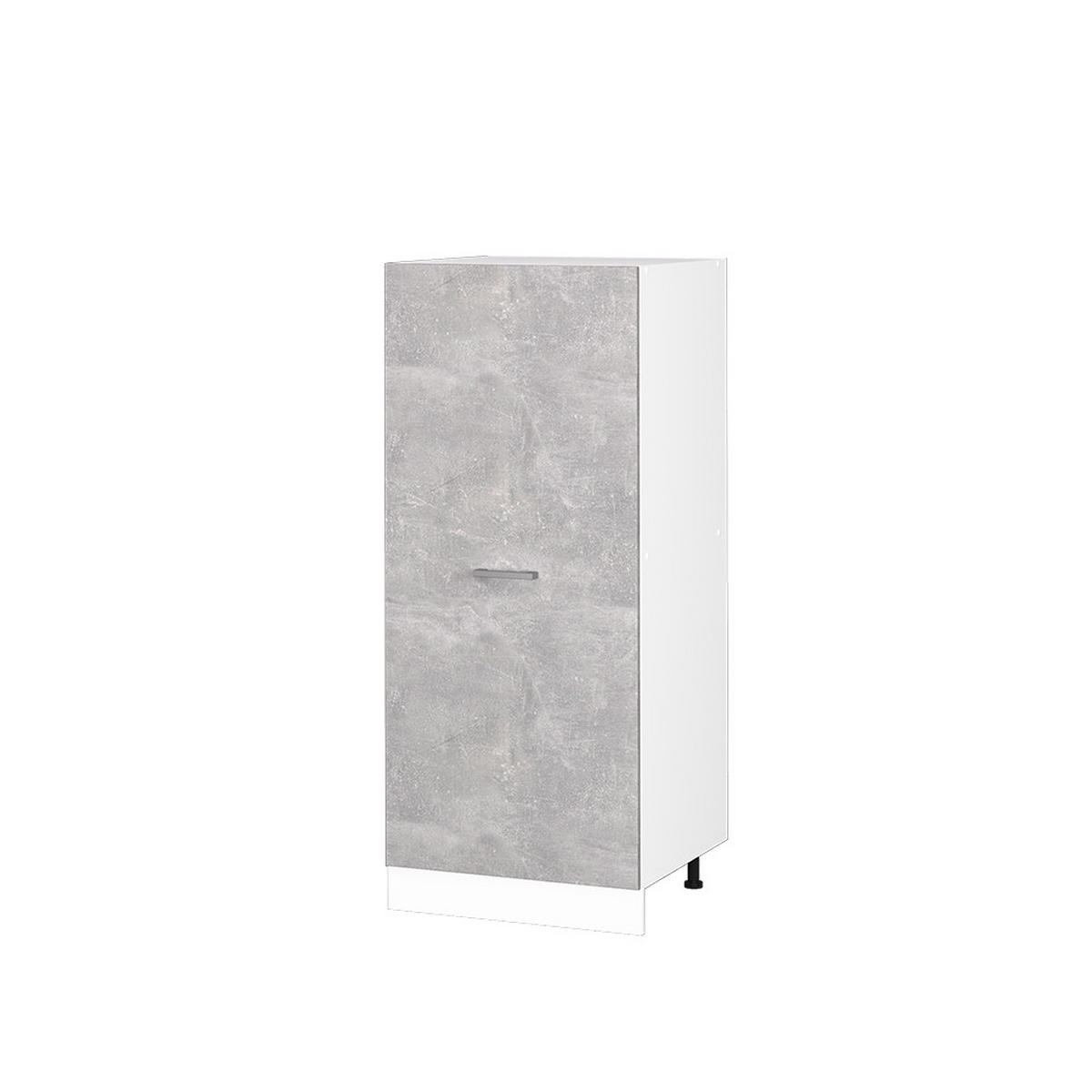 HOCHSCHRANK R-Line Beton 60 cm mit großer Tür - Schieferfarben/Weiß, Holzwerkstoff (60/143/57.2cm) - Vicco