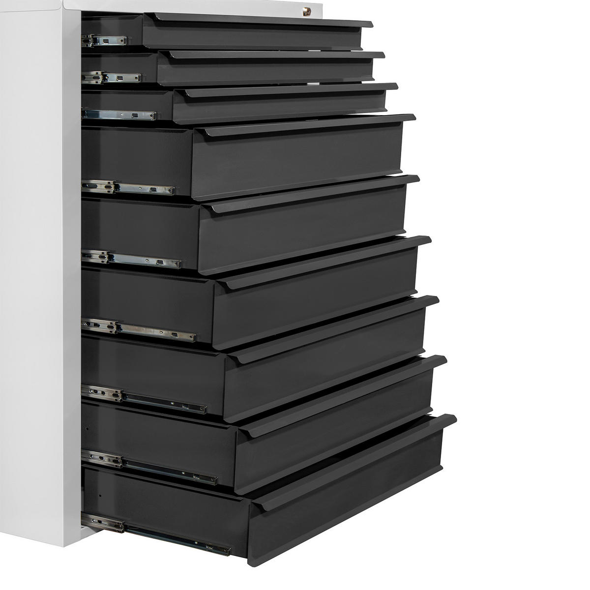 SCHUBLADENSCHRANK Kobra mit 9 Schubladen 120x70x43,5cm Lichtgrau/Anthrazitgrau - Anthrazit/Grau, Metall (70/120/44cm) - PROREGAL
