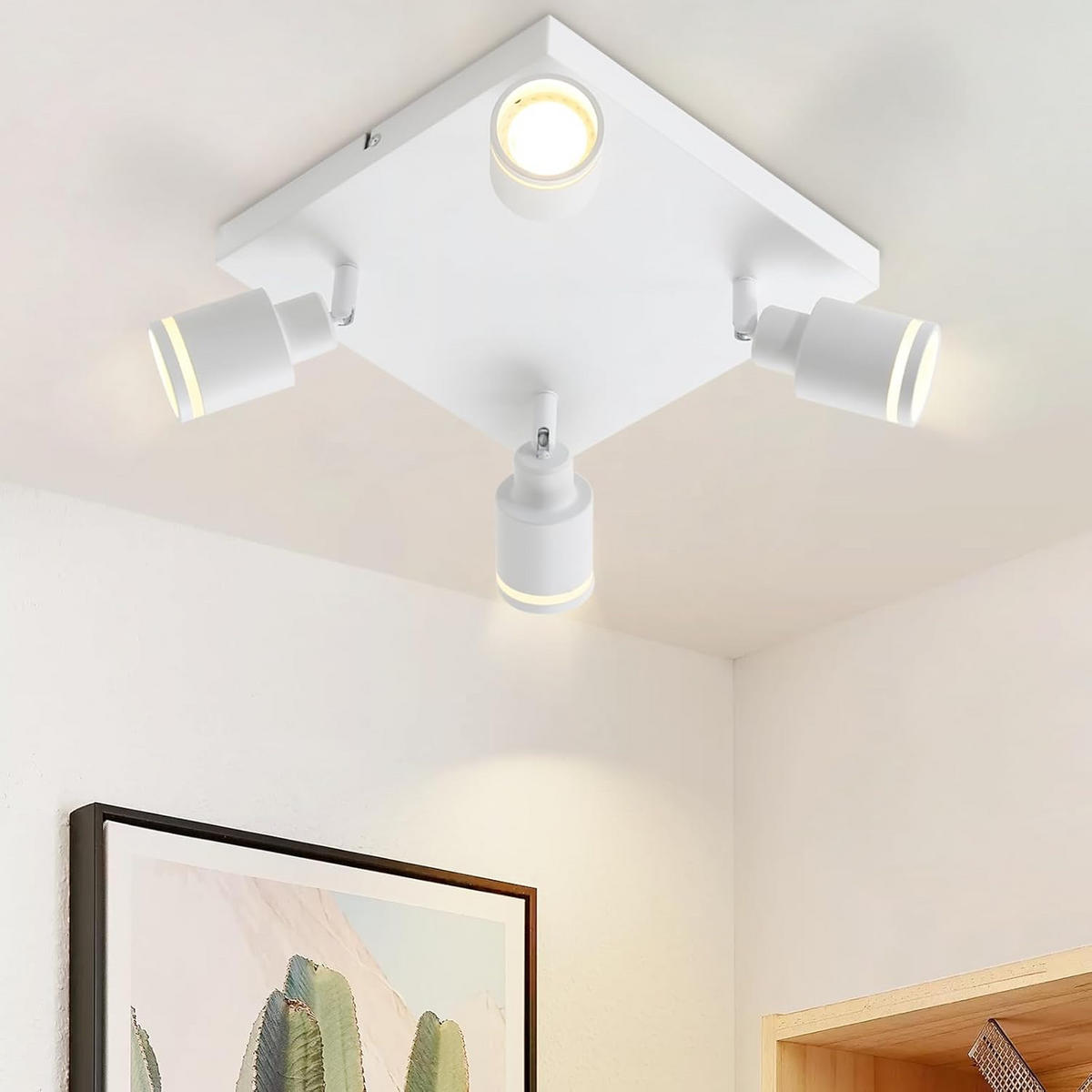 STRAHLER Fröhlich 4-flammig 25/25/17 cm - Weiß, Metall (25/25/17cm) - ZMH