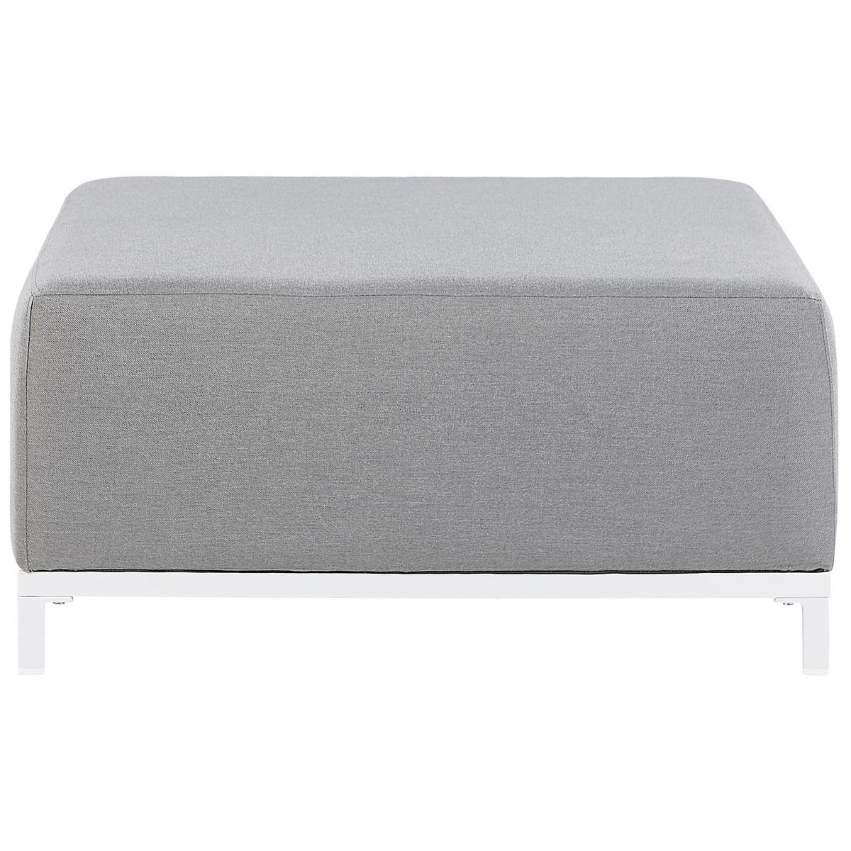 OTTOMANE Rovigo 83/83/38 cm - Grau, Kunststoff/Textil (83/38/83cm) - Beliani