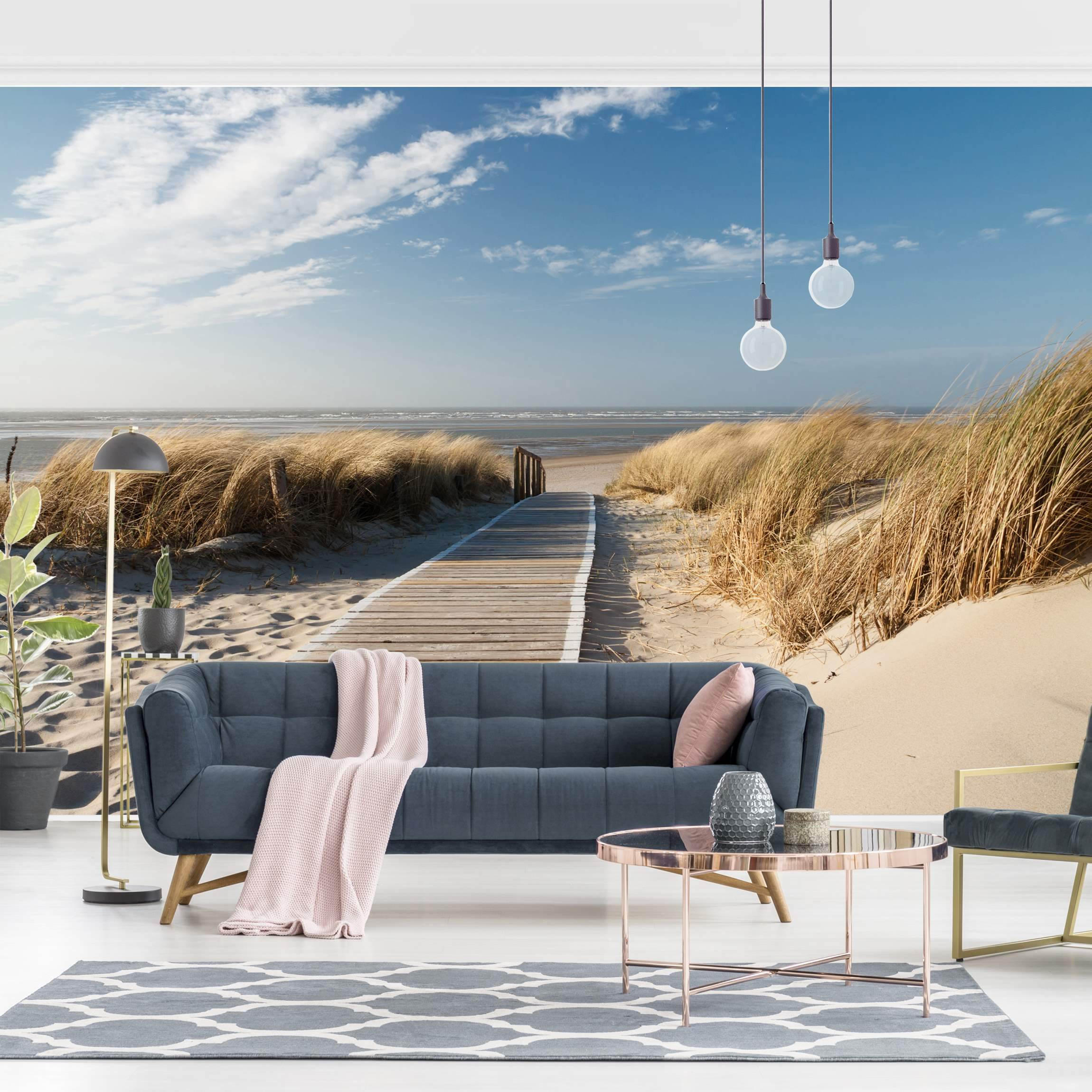 FOTOTAPETE Ostsee Strand 336/225 cm - Eichefarben, Papier (336/225cm) - Bilderwelten