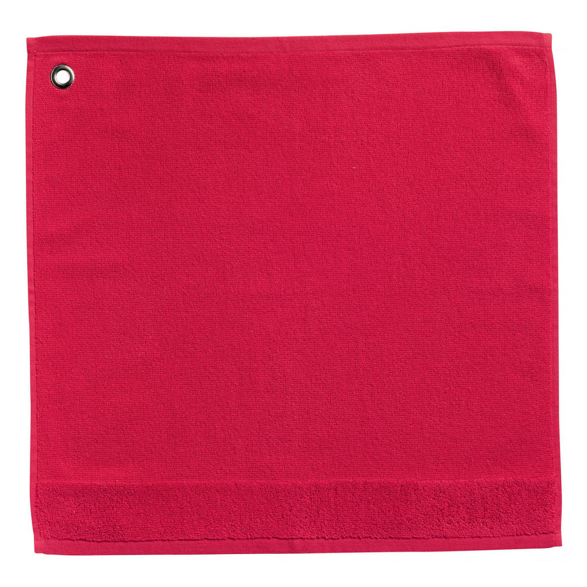 HANDTUCH MIT ÖSE Curl geranie 50 x 50 cm - Rot, Textil (50/50cm) - Winkler