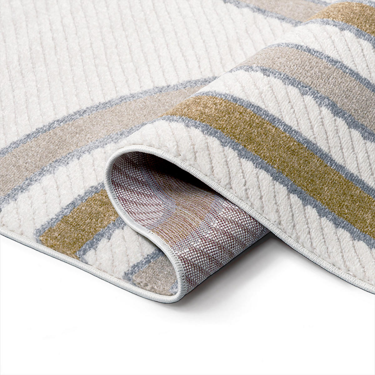 BARNMATTA Alora Rojo Mazovia 120x170cm Creme Rosa Geometrisk Kort Lugg - Cremefärgad, Textil (120/170cm) - Mazovia
